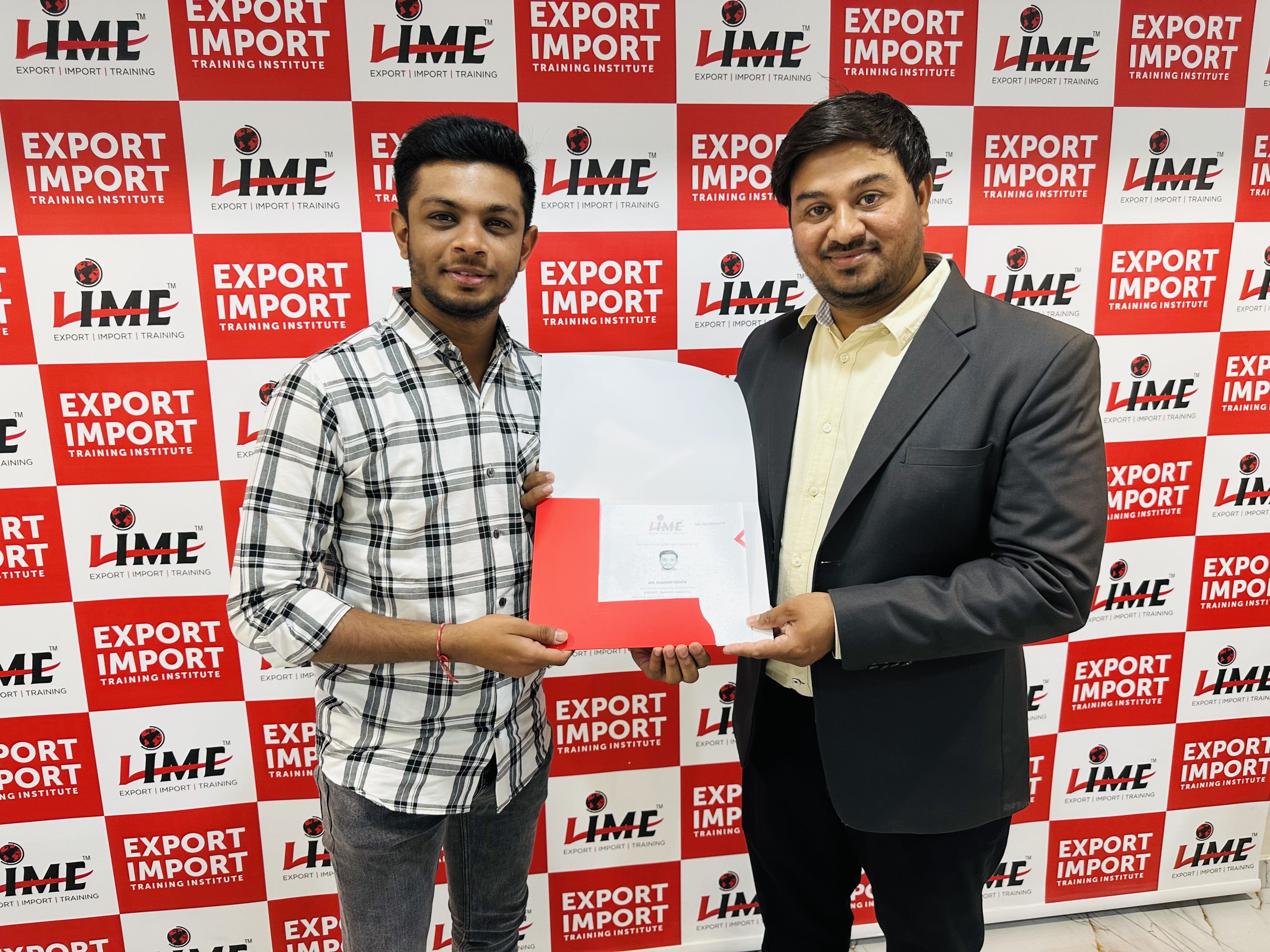 Celebrating Dharmit Mehta remarkable Export Success