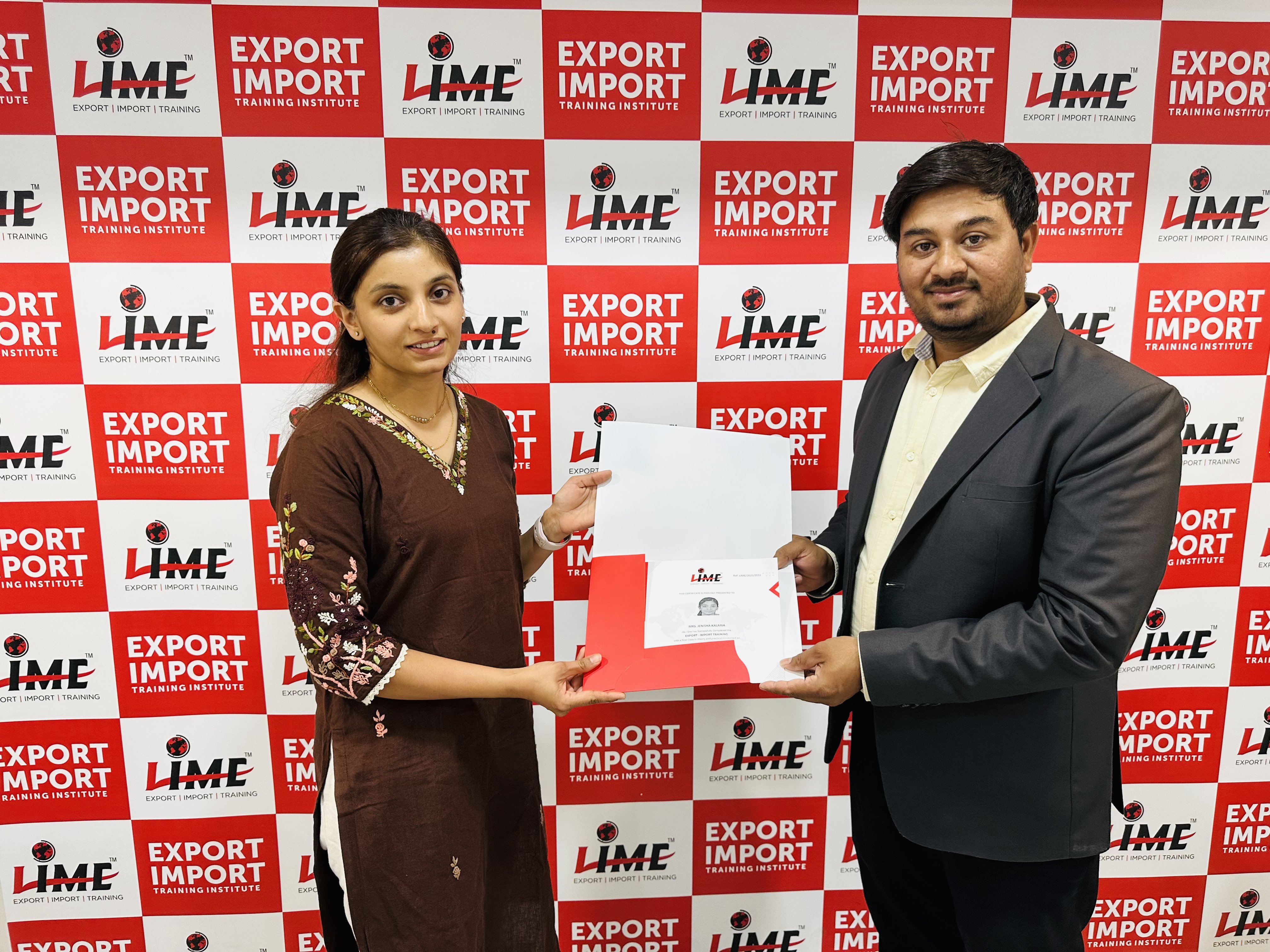 Celebrating Jenisha Kalaria remarkable Export Success
