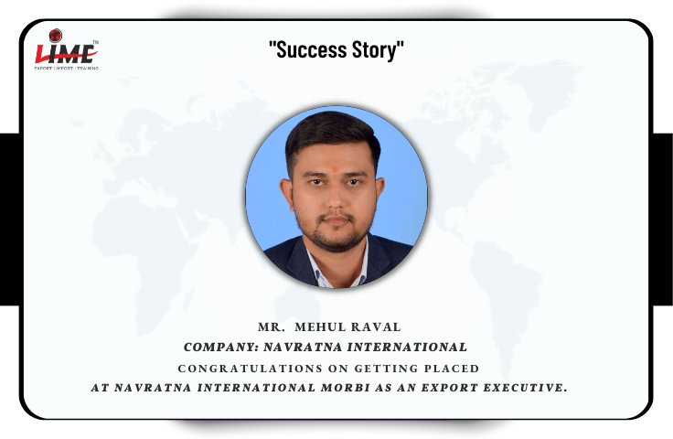 We want to take this opportunity to congratulate our student Mr. Mehul Raval for successfully getting placed in one of the best export house in Morbi.