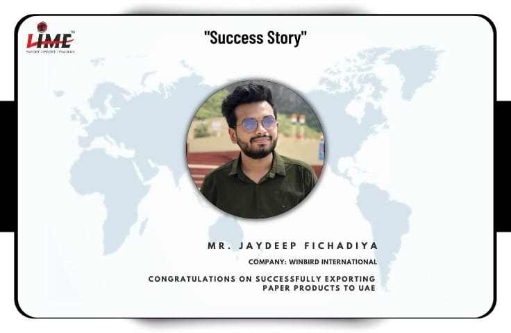 Our student Mr. Jaydeep Fichadiya has successfuly exported #PaperProducts to #UAE